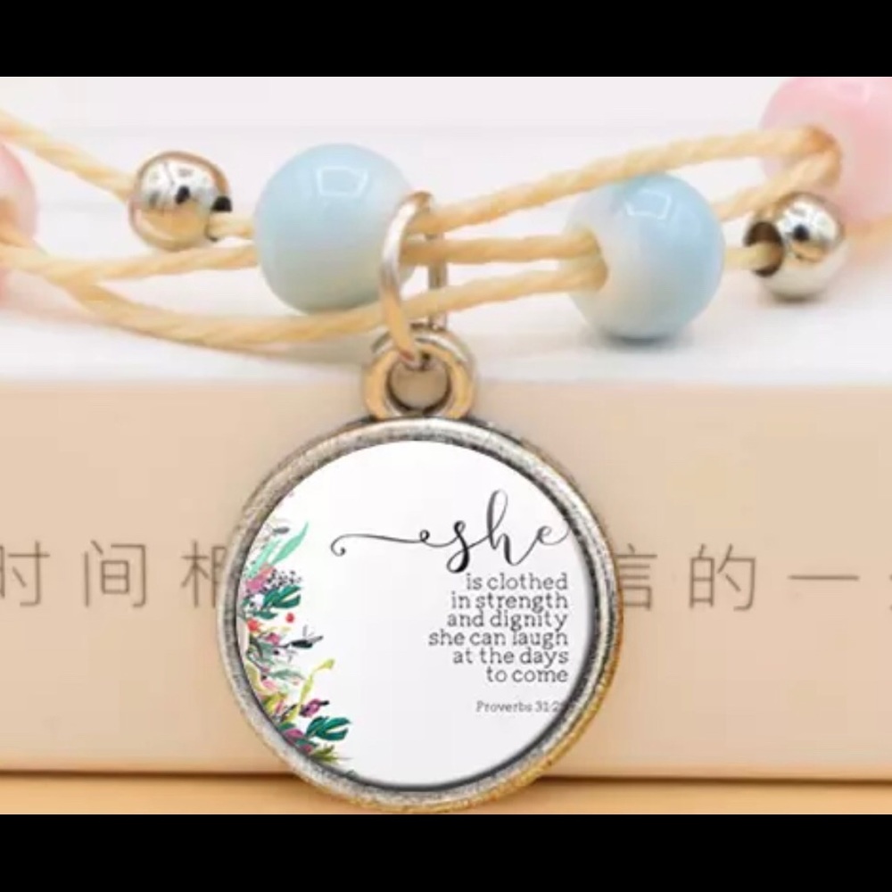 👛Bible Verse Faith Quote Bracelet